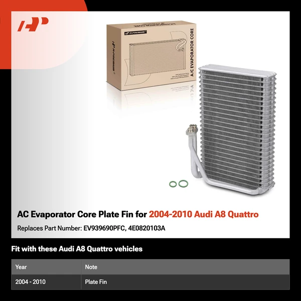 AC Evaporator Core Plate Fin for 2004-2010 Audi A8 Quattro