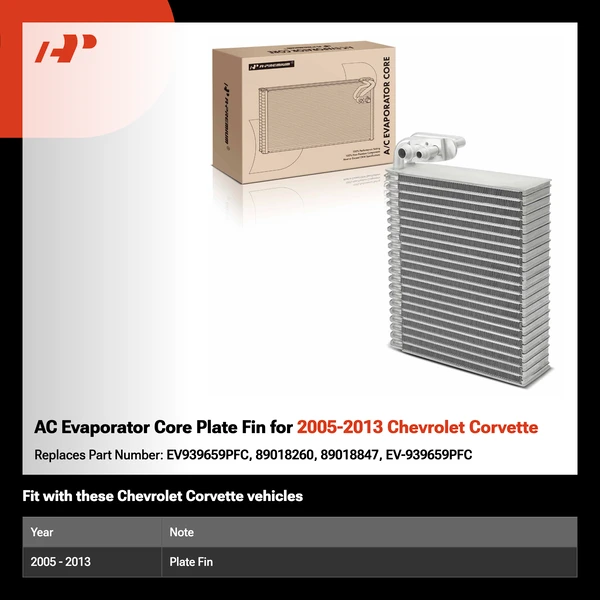 AC Evaporator Core Plate Fin for 2005-2013 Chevrolet Corvette