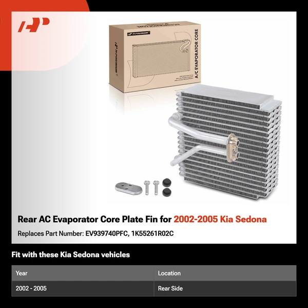 Rear AC Evaporator Core Plate Fin for 2002-2005 Kia Sedona