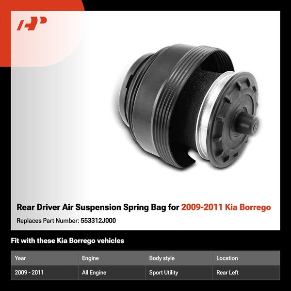 Rear Driver Air Suspension Spring Bag for 2009-2011 Kia Borrego