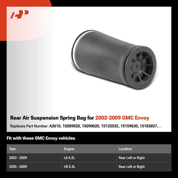 Rear Air Suspension Spring Bag for 2002-2009 GMC Envoy