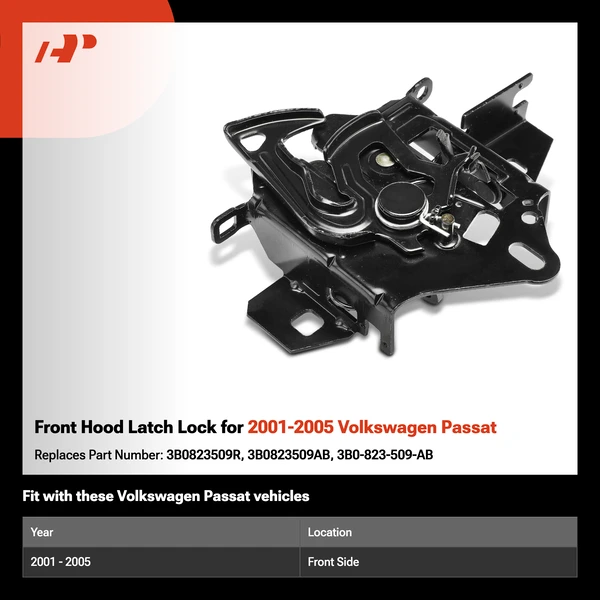 Front Hood Latch Lock for 2001-2005 Volkswagen Passat