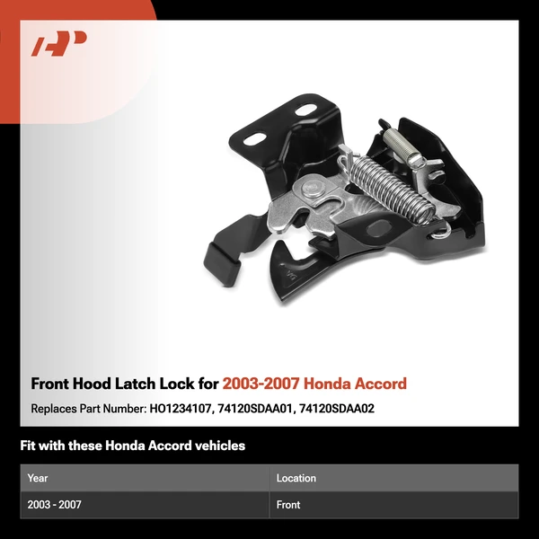 Front Hood Latch Lock for 2003-2007 Honda Accord