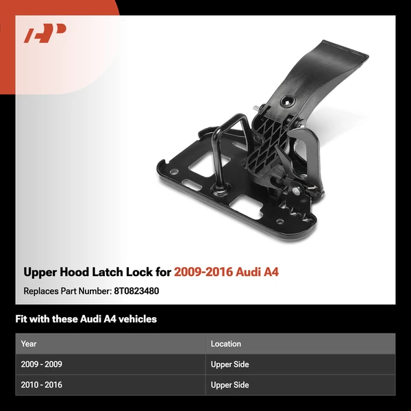 Upper Hood Latch Lock for 2009-2016 Audi A4