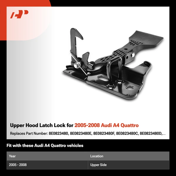 Upper Hood Latch Lock for 2005-2008 Audi A4 Quattro