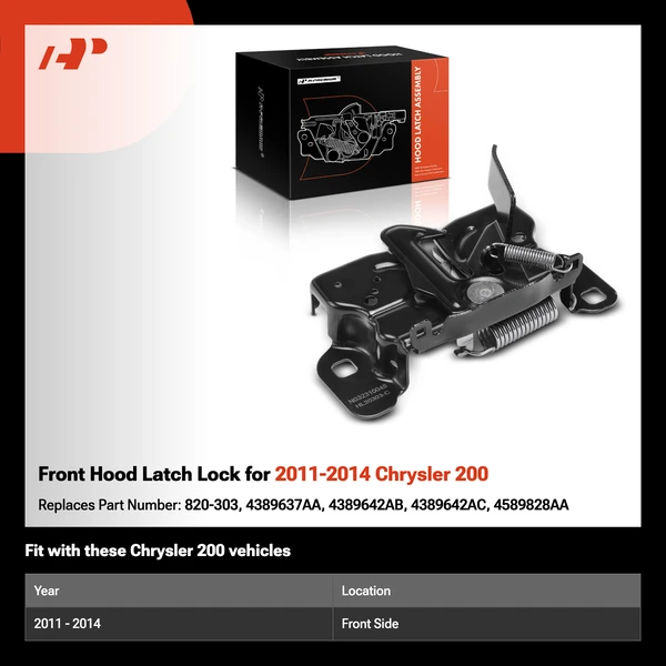 Front Hood Latch Lock for 2011-2014 Chrysler 200