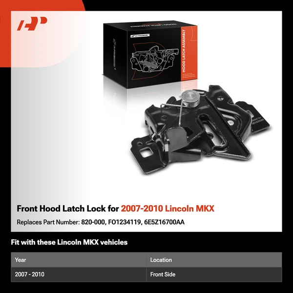 Front Hood Latch Lock for 2007-2010 Lincoln MKX