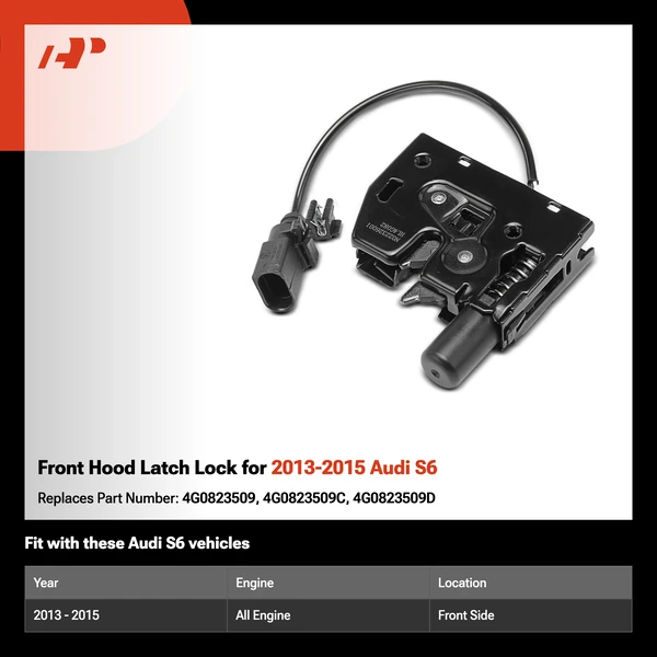 Front Hood Latch Lock for 2013-2015 Audi S6