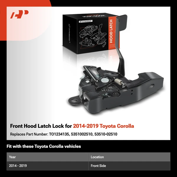 Front Hood Latch Lock for 2014-2019 Toyota Corolla