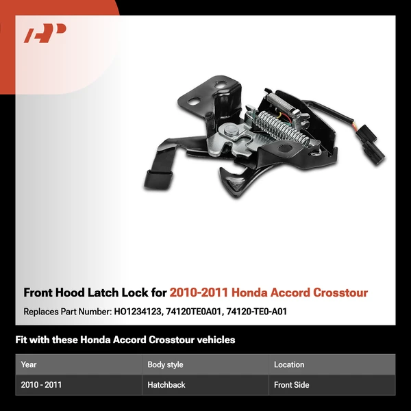 Front Hood Latch Lock for 2010-2011 Honda Accord Crosstour