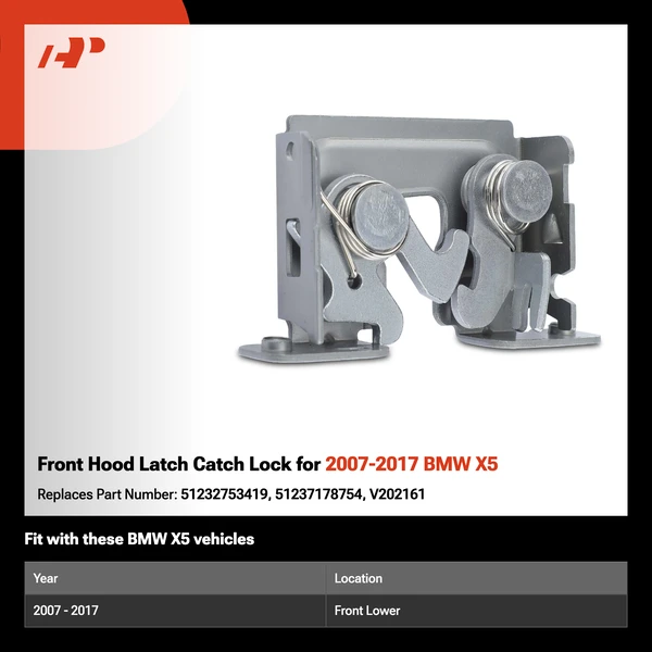 Front Hood Latch Catch Lock for 2007-2017 BMW X5