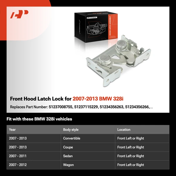 Front Hood Latch Lock for 2007-2013 BMW 328i