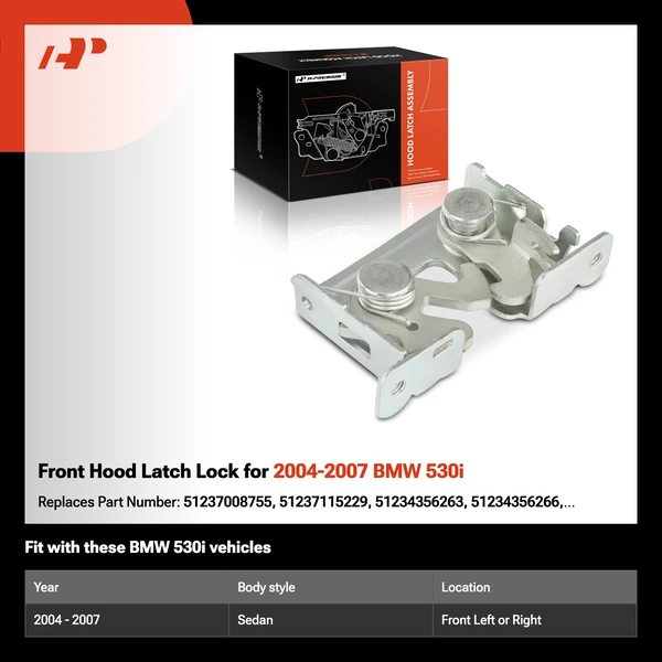 Front Hood Latch Lock for 2004-2007 BMW 530i