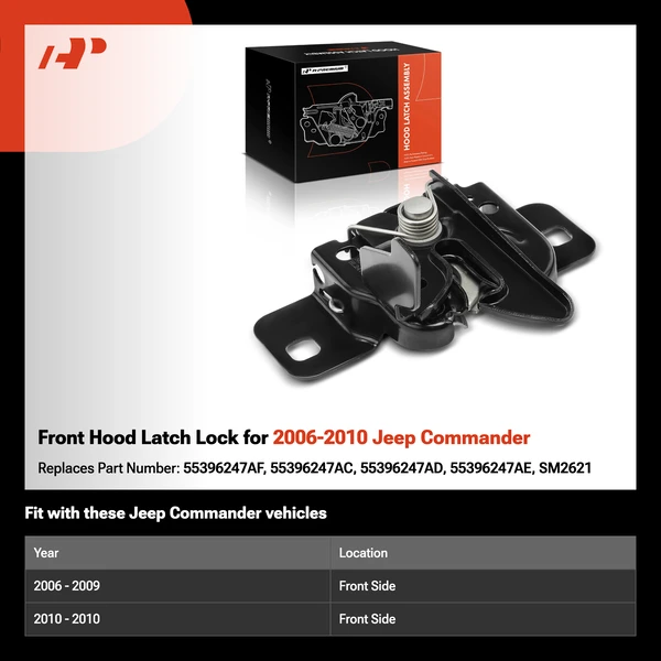 Front Hood Latch Lock for 2006-2010 Jeep Commander