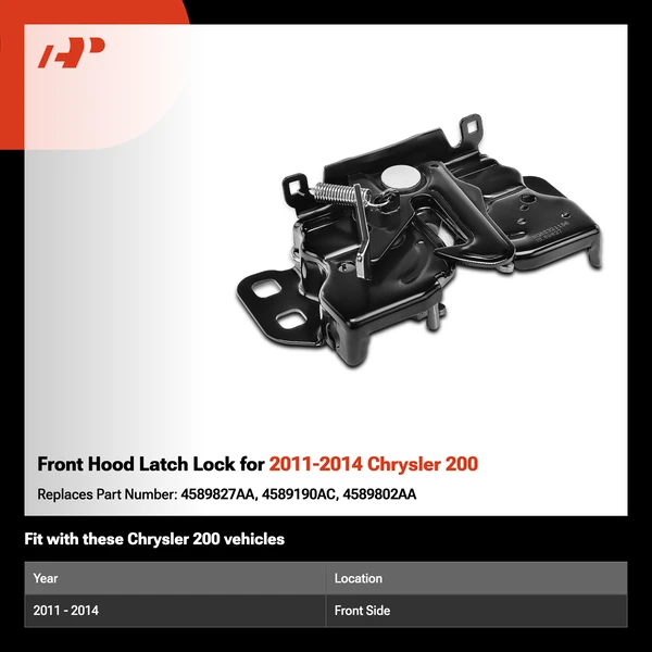 Front Hood Latch Lock for 2011-2014 Chrysler 200