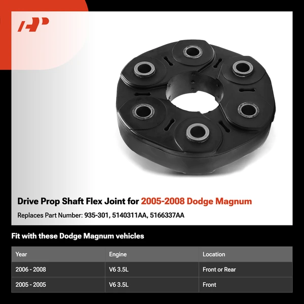 Drive Prop Shaft Flex Joint for 2005-2008 Dodge Magnum
