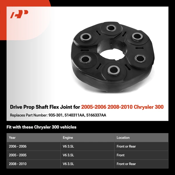 Drive Prop Shaft Flex Joint for 2005-2006 2008-2010 Chrysler 300