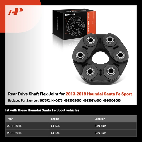 Rear Drive Shaft Flex Joint for 2013-2018 Hyundai Santa Fe Sport