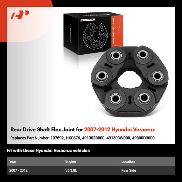 Rear Drive Shaft Flex Joint for 2007-2012 Hyundai Veracruz