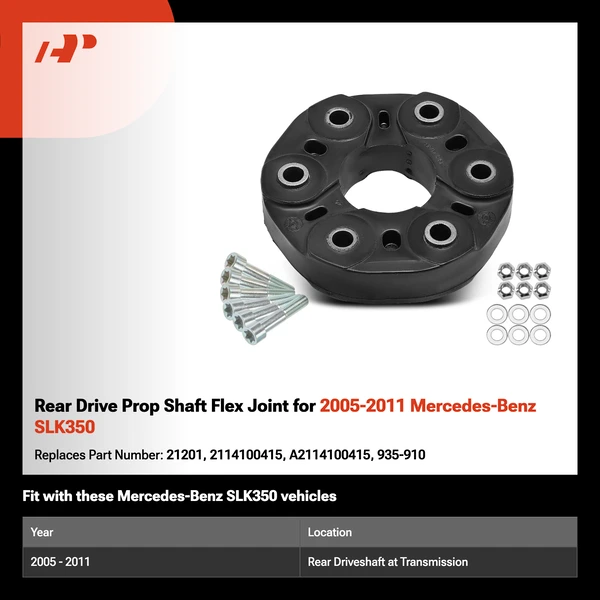Rear Drive Prop Shaft Flex Joint for 2005-2011 Mercedes-Benz SLK350