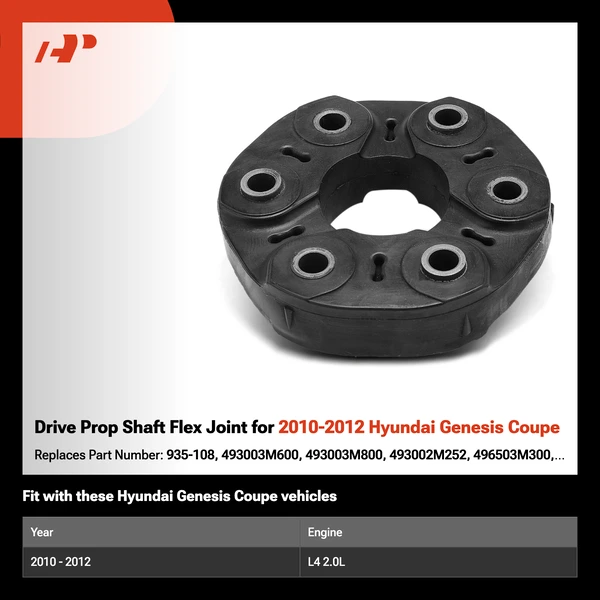 Drive Prop Shaft Flex Joint for 2010-2012 Hyundai Genesis Coupe