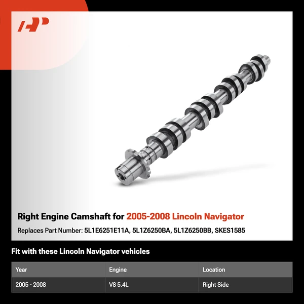 Right Engine Camshaft for 2005-2008 Lincoln Navigator