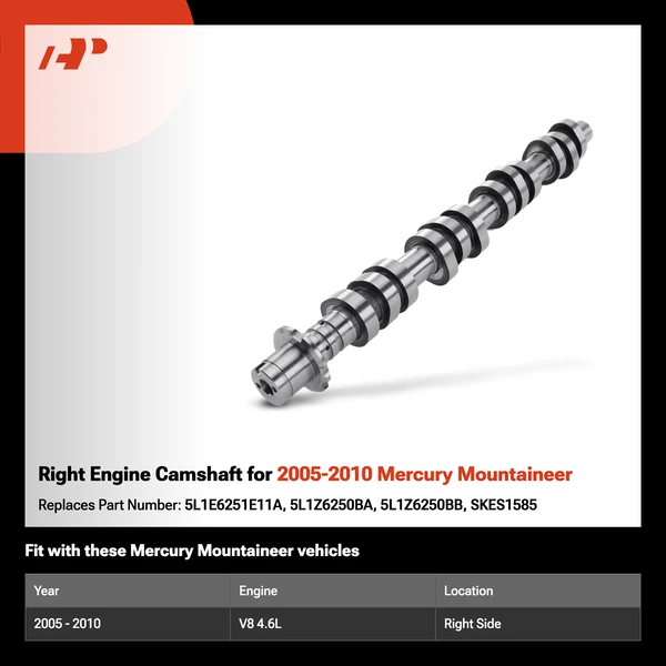 Right Engine Camshaft for 2005-2010 Mercury Mountaineer