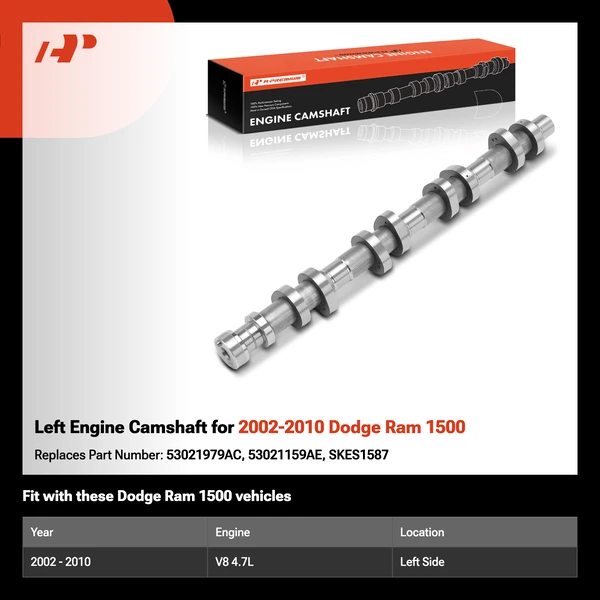Left Engine Camshaft for 2002-2010 Dodge Ram 1500
