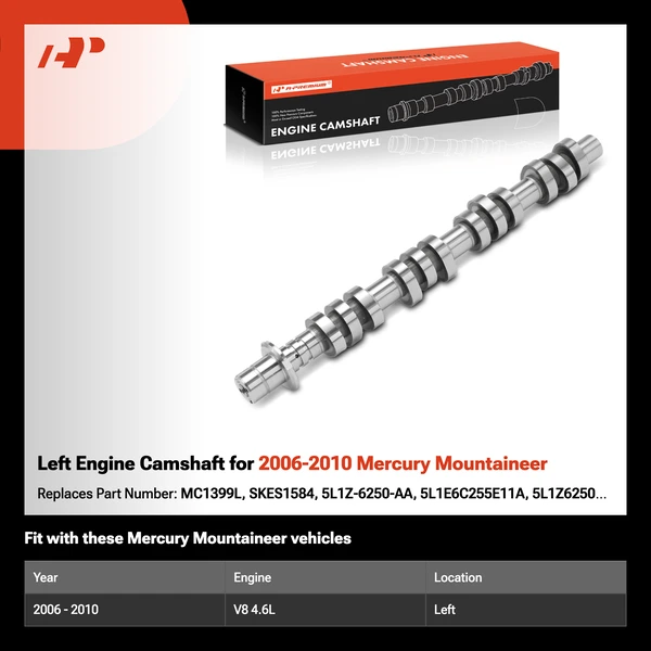 Left Engine Camshaft for 2006-2010 Mercury Mountaineer