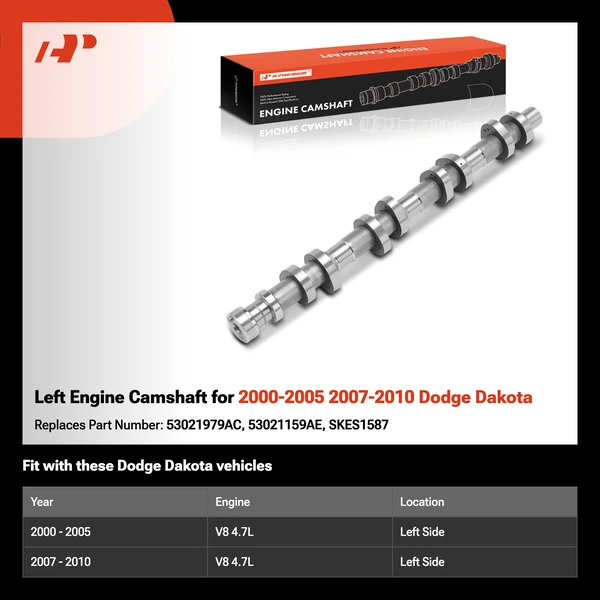 Left Engine Camshaft for 2000-2005 2007-2010 Dodge Dakota
