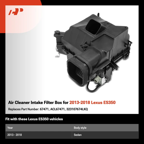 Air Cleaner Intake Filter Box for 2013-2018 Lexus ES350