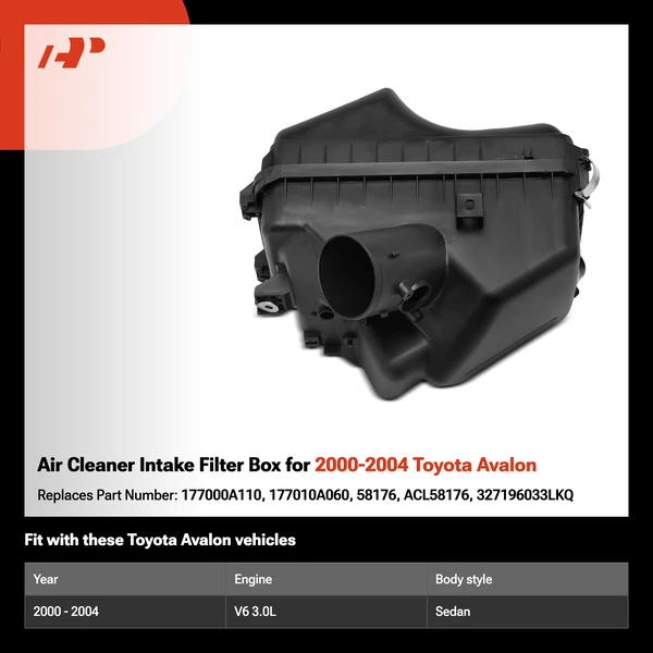 Air Cleaner Intake Filter Box for 2000-2004 Toyota Avalon