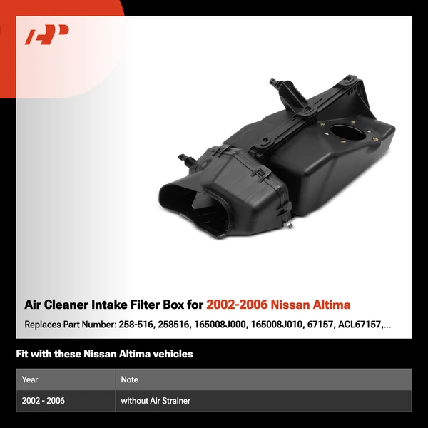 Air Cleaner Intake Filter Box for 2002-2006 Nissan Altima