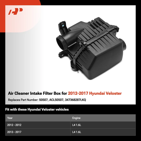 Air Cleaner Intake Filter Box for 2012-2017 Hyundai Veloster