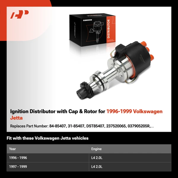 Ignition Distributor with Cap & Rotor for 1996-1999 Volkswagen Jetta
