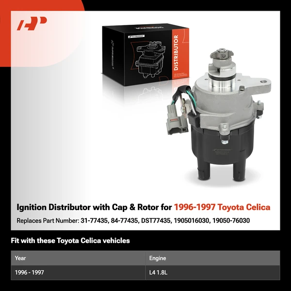 Ignition Distributor with Cap & Rotor for 1996-1997 Toyota Celica