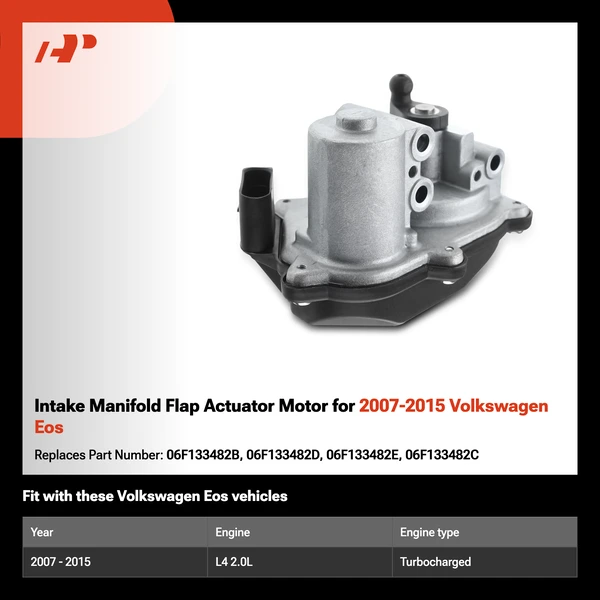 Intake Manifold Flap Actuator Motor for 2007-2015 Volkswagen Eos