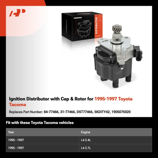 Ignition Distributor with Cap & Rotor for 1995-1997 Toyota Tacoma