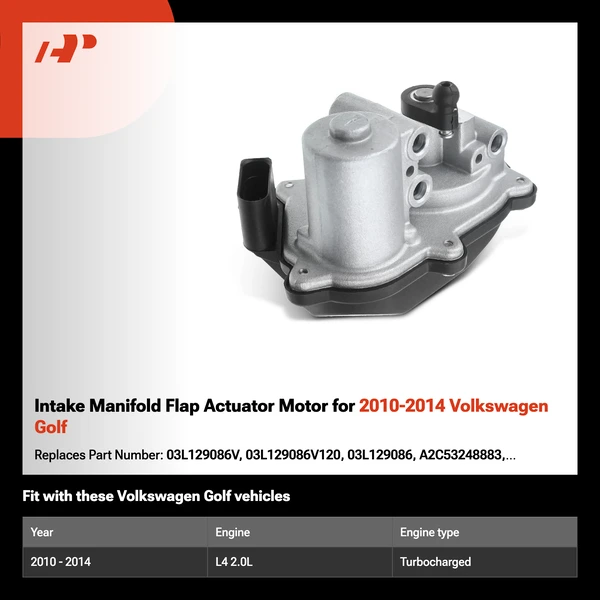 Intake Manifold Flap Actuator Motor for 2010-2014 Volkswagen Golf