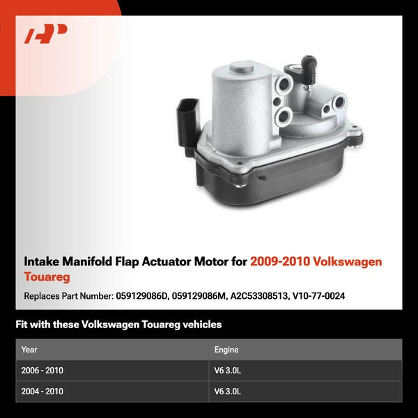 Intake Manifold Flap Actuator Motor for 2009-2010 Volkswagen Touareg