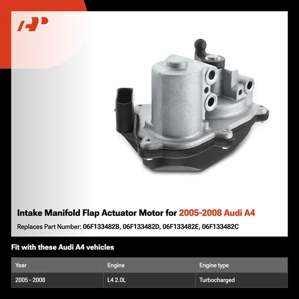 Intake Manifold Flap Actuator Motor for 2005-2008 Audi A4