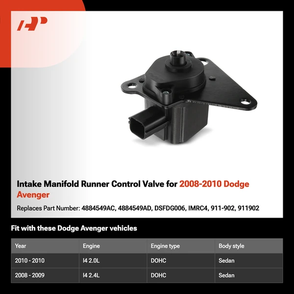 Intake Manifold Runner Control Valve for 2008-2010 Dodge Avenger