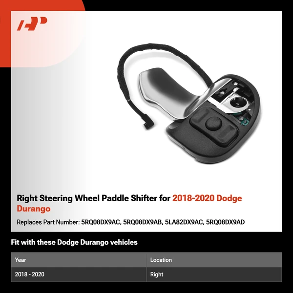 Right Steering Wheel Paddle Shifter for 2018-2020 Dodge Durango