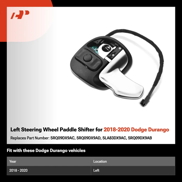 Left Steering Wheel Paddle Shifter for 2018-2020 Dodge Durango
