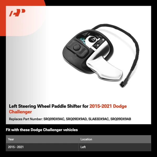 Left Steering Wheel Paddle Shifter for 2015-2021 Dodge Challenger