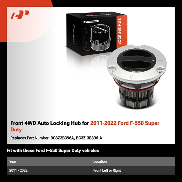 Front 4WD Auto Locking Hub for 2011-2022 Ford F-550 Super Duty