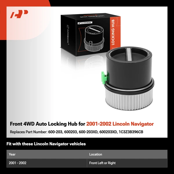 Front 4WD Auto Locking Hub for 2001-2002 Lincoln Navigator