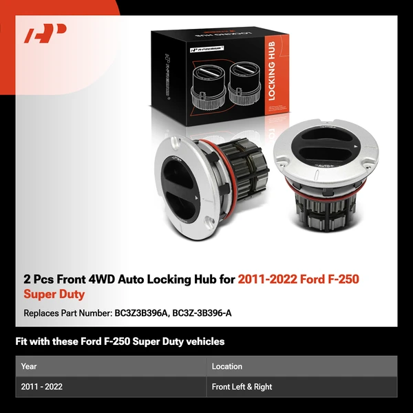 2 Pcs Front 4WD Auto Locking Hub for 2011-2022 Ford F-250 Super Duty