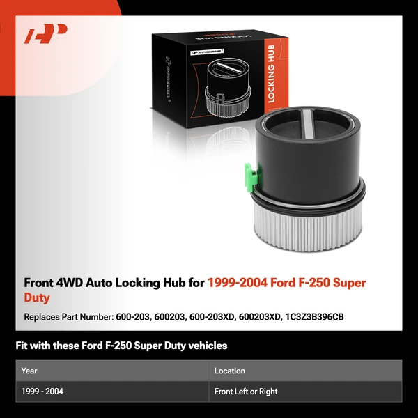 Front 4WD Auto Locking Hub for 1999-2004 Ford F-250 Super Duty
