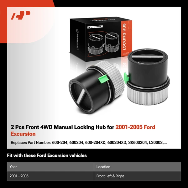 2 Pcs Front 4WD Manual Locking Hub for 2001-2005 Ford Excursion